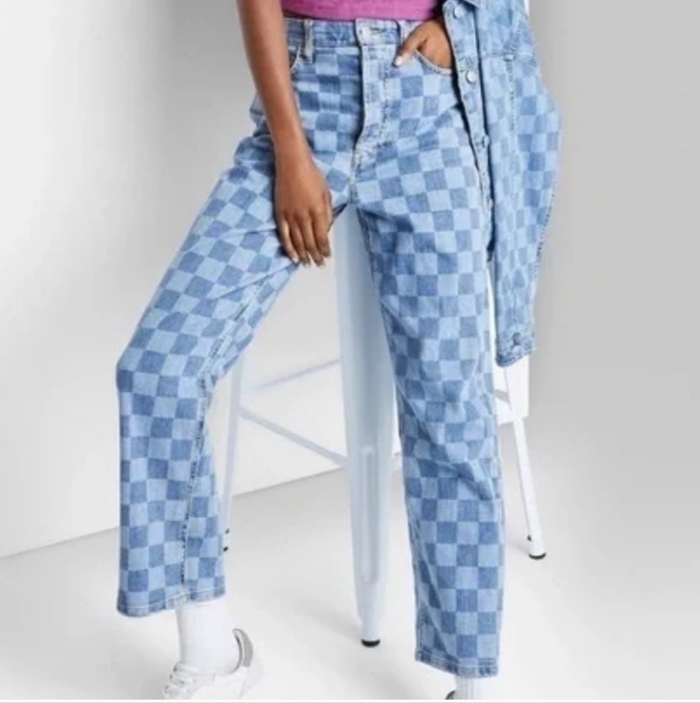 Checkered wild fable high rise jeans